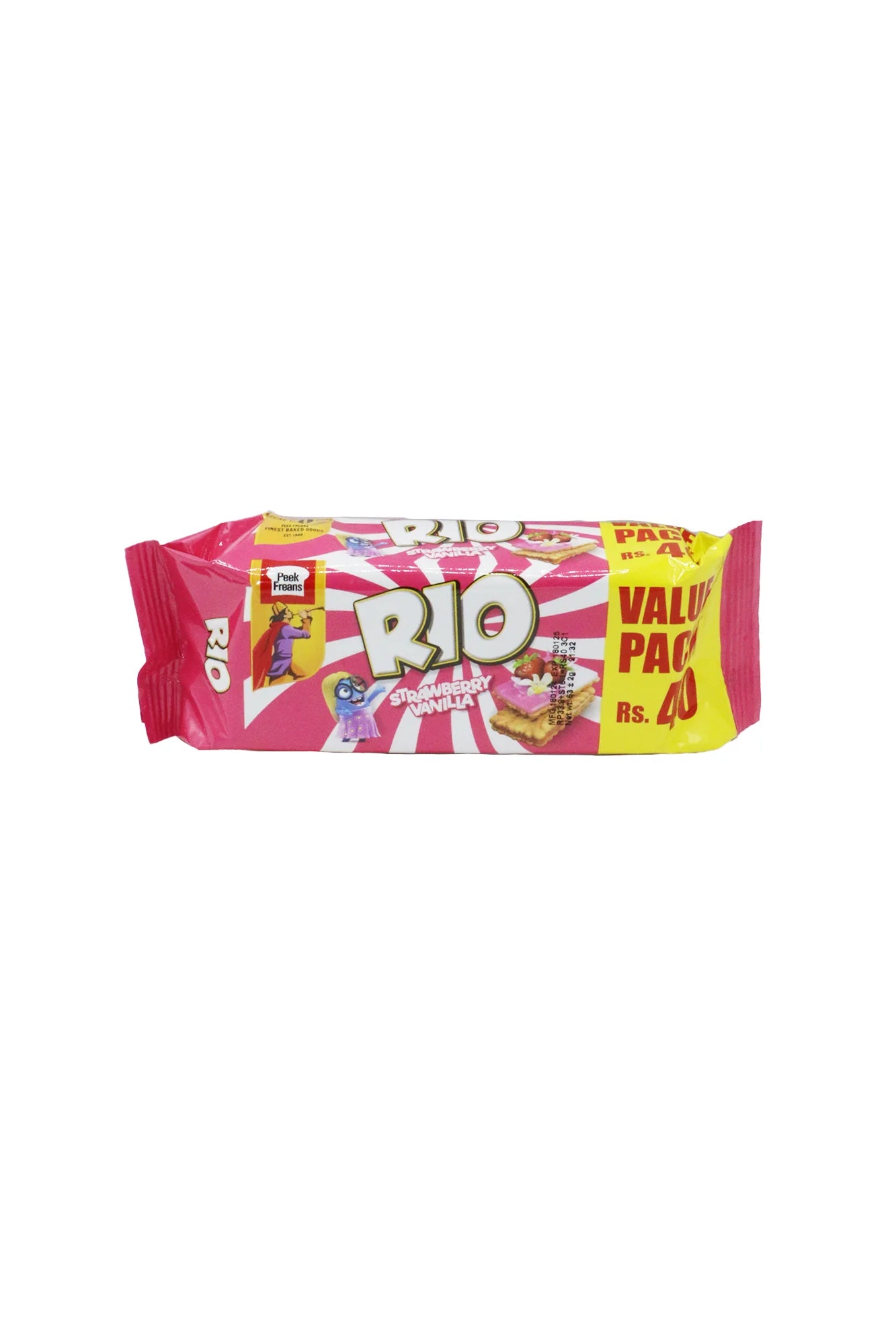 PEEK FREANS RIO BISCUIT HALF ROLL (STRAWBERRY & VANILLA