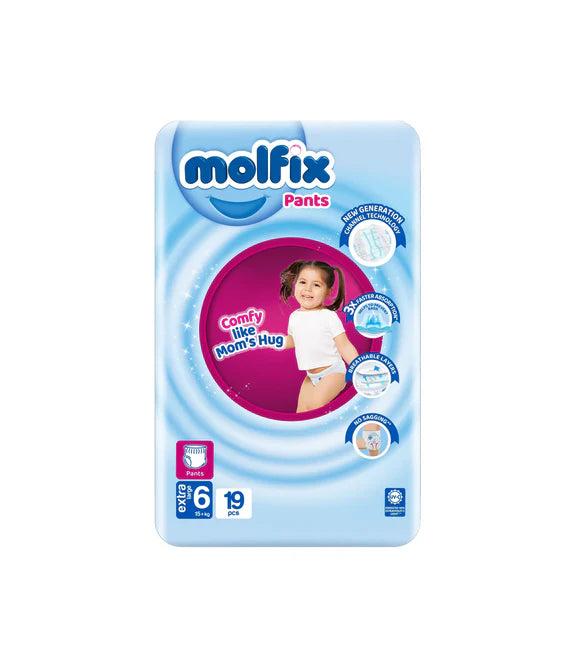 (MOLFIX) PAMPER PANT UV EXTRA LARGE(6) 19PC TWI