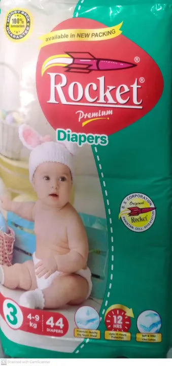 ROCKET DIAPERS 3 YEAR 44 DIAPERS