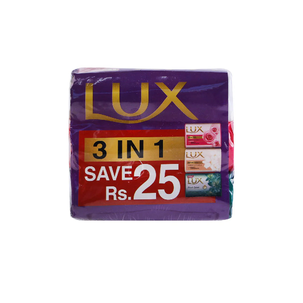 LUX SOAP RAINBOW TRIO 3 IN 1