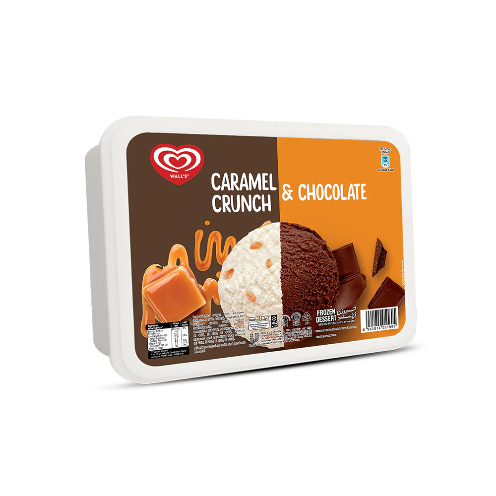 WALL'S CARAMEL & CHOCOLATE CRUNCH BKT 1.4 LTR