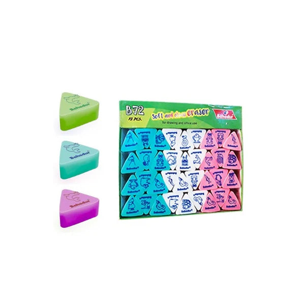 BAHADUR B.72 SOFT AND CLEAN ERASER 12 PCS