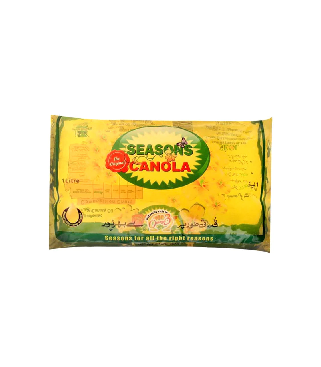 SEASONS CANOLA OIL POUCH 1 LTR