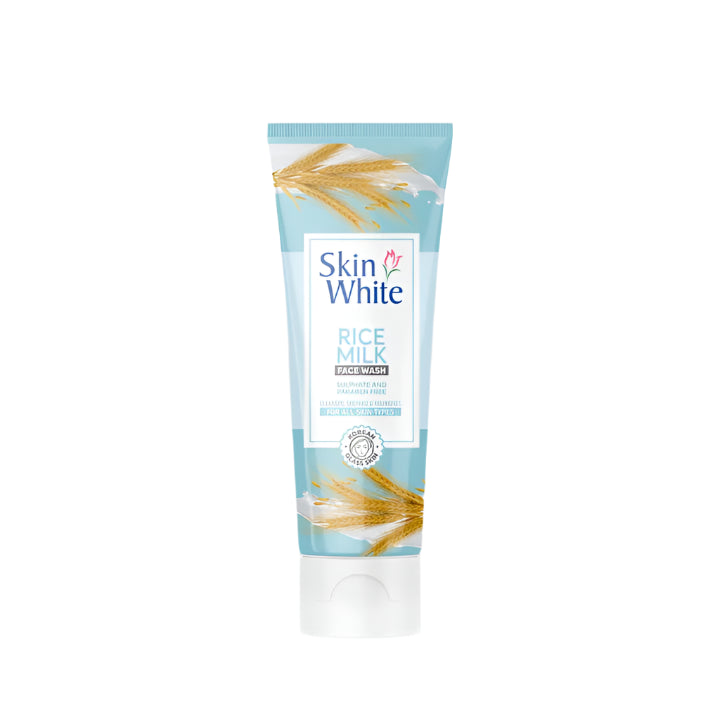 (SKIN WITE)FACE WASH RICE & MILK LRG 100GM