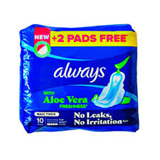 ALWAYS COTTON SOFT PAD ALOE VERA (MAXI THICK) LONG