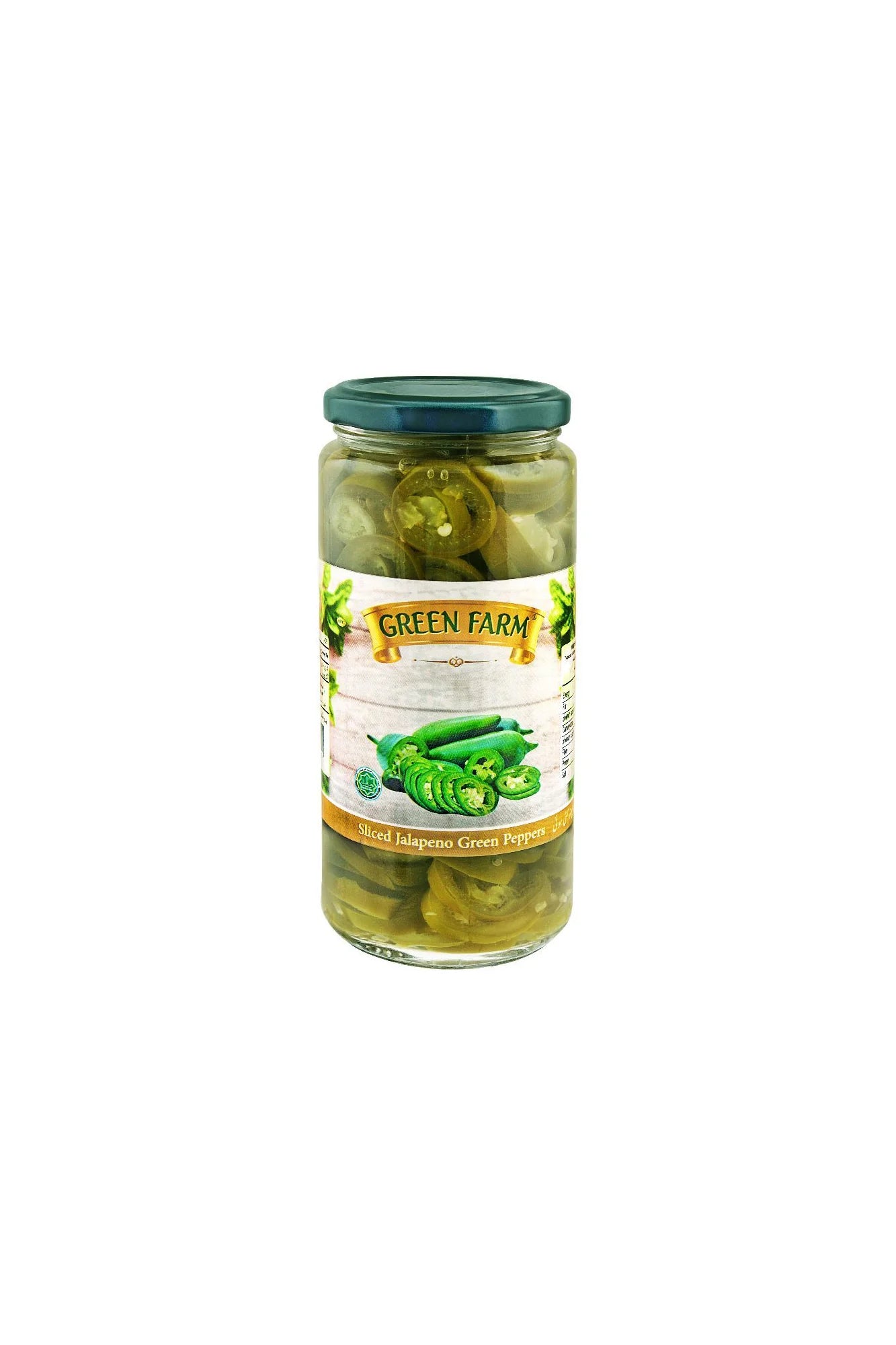 GREEN FARM SLICED JALAPINO RED PAPPER PICKLE 450GM