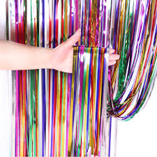 LOCAL BIRTHDAY FOIL FRINGE CURTAIN (MULTI)