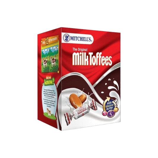 (MITCHELL'S) MILK TOFFEES 250GM POUCH(50PC)