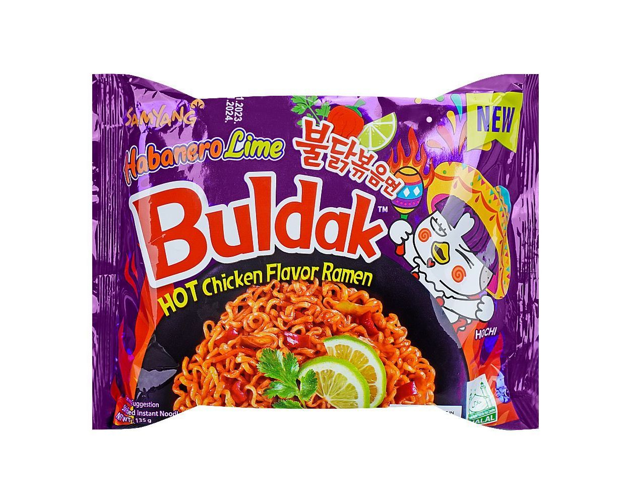 BULDAK HABANERO LIME HOT CHICKEN FWL BLUE 140GM