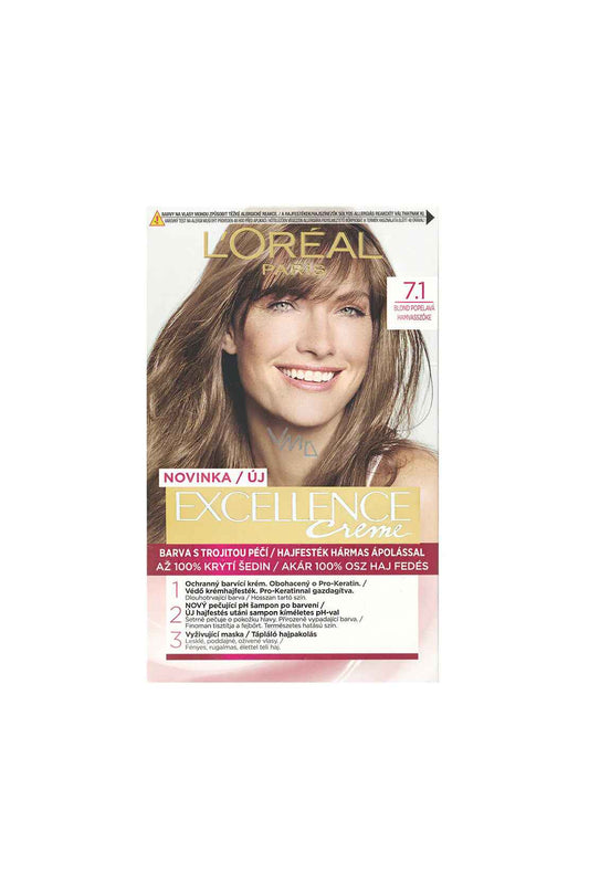 LOREAL PARIS EXCELLENCE CREME 7.1 BLOND CENDRE