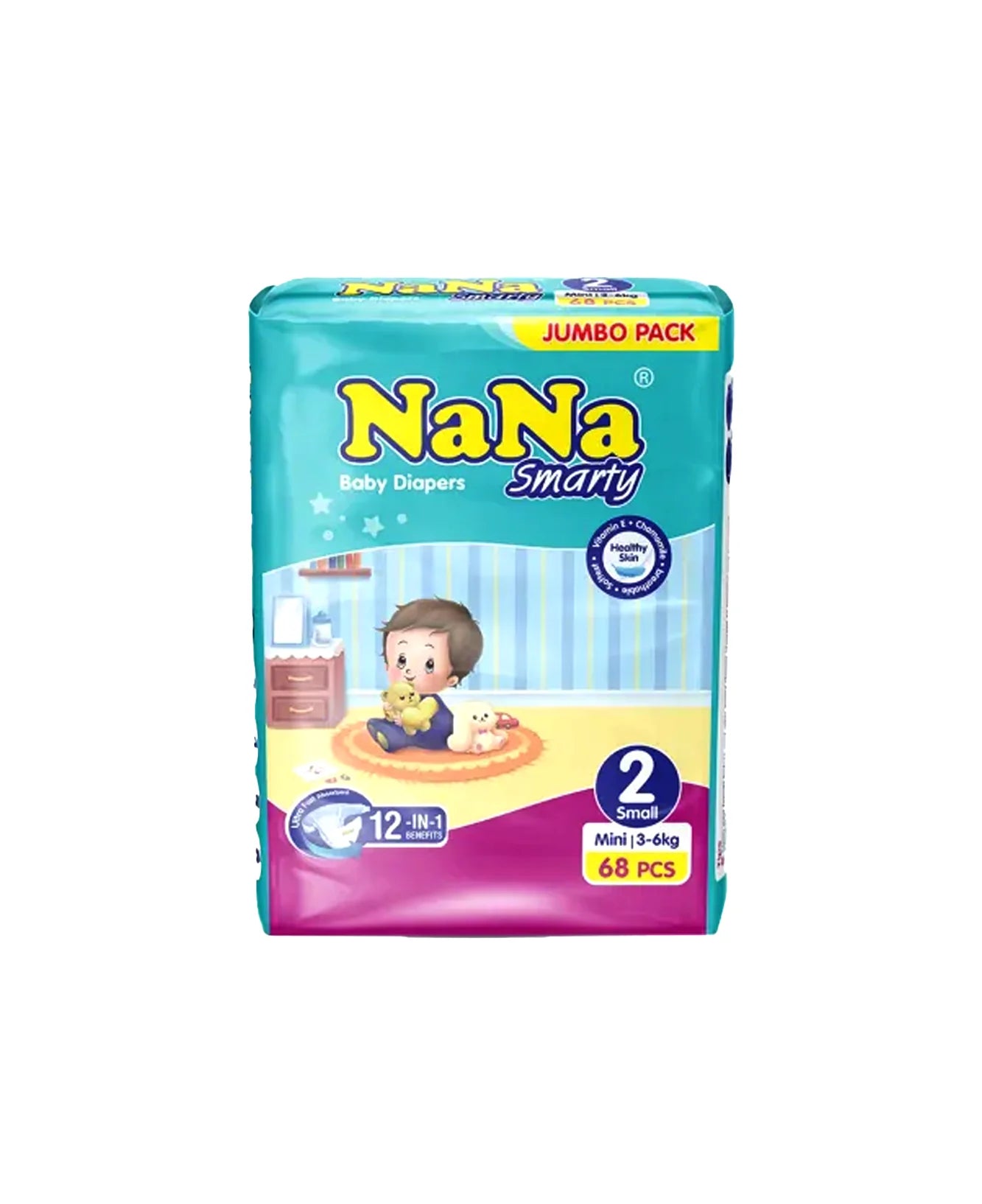 ( NANA ) PAMPER JUMBO SMALL(2) 68PC