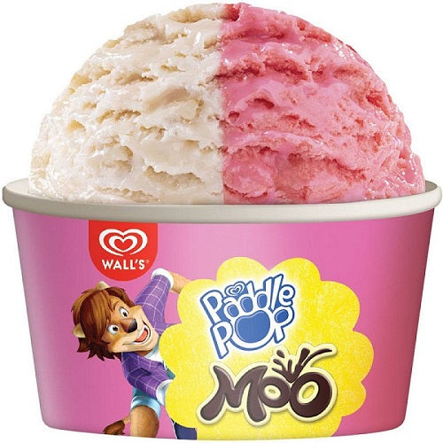 WALL'S PADDLE POP MOO STRAWBERRY & VANILLA ICE CRE