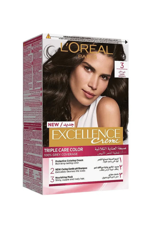LOREAL PARIS EXCELLENCE CREME 3 DARK BROWN