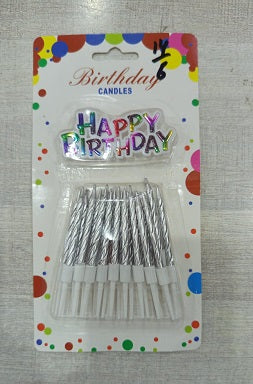 BIRTHDAY CANDLES WITH MONOGRAM PACK