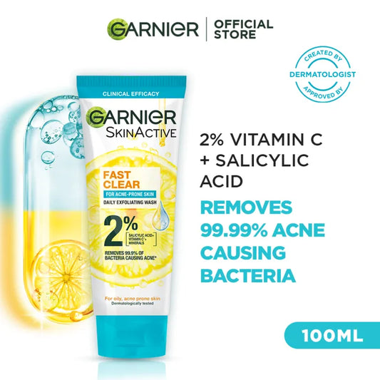 GARNIER S/A FAST CLEAR ACNE PRONE-SKIN FACE WASH 1