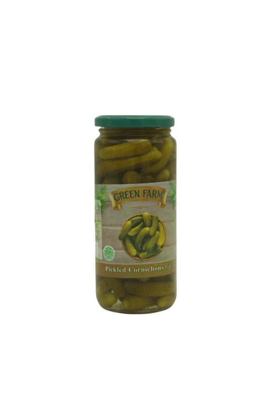 GREEN FARM PICKED CORNICHONS PICKLE 450GM