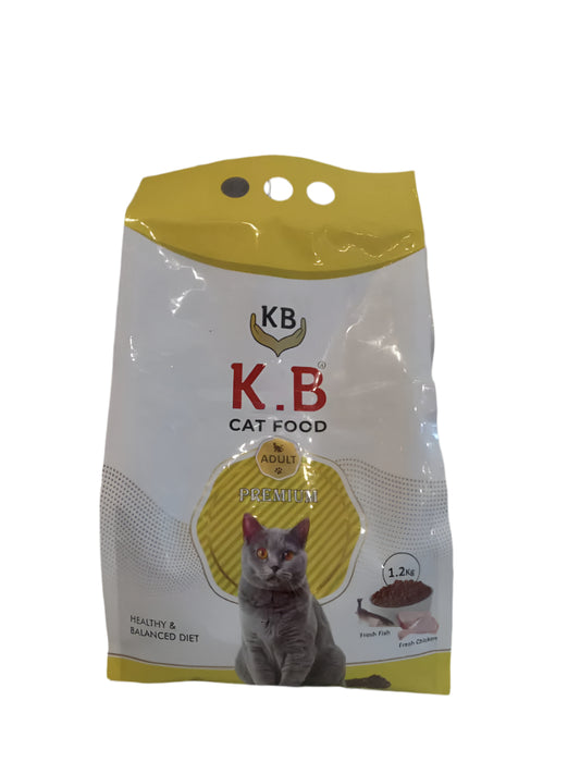 K.B CAT FOOD ADULT HEALTY & BALANCED DIET 1.2 KG