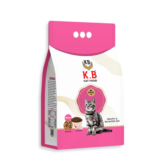 K.B CAT FOOD ADULT HEALTY & BALANCED DIET 500G