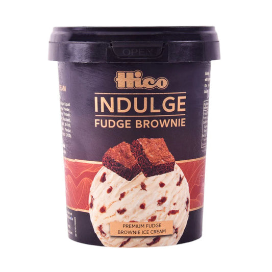 HICO INDULGE FUDGE BROWNIE ICE CREAM 500ML