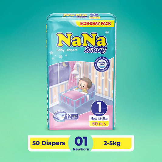 NANA SMARTY PAMPER NEWBORN (1) ECONOMY PACK 50PC