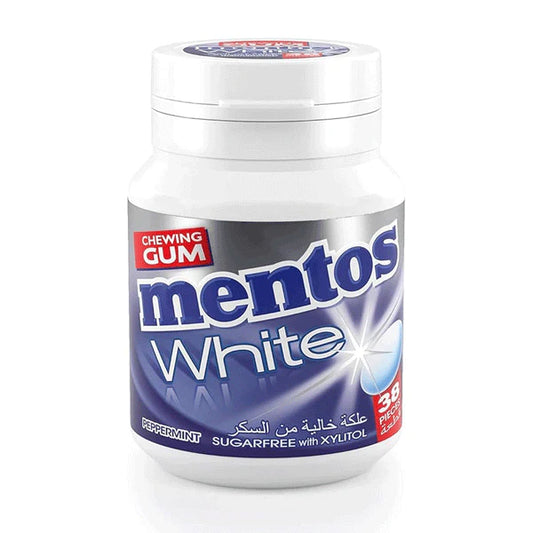 MENTOS WHITE PEPPERMINT CHEWING GUM 38PCS