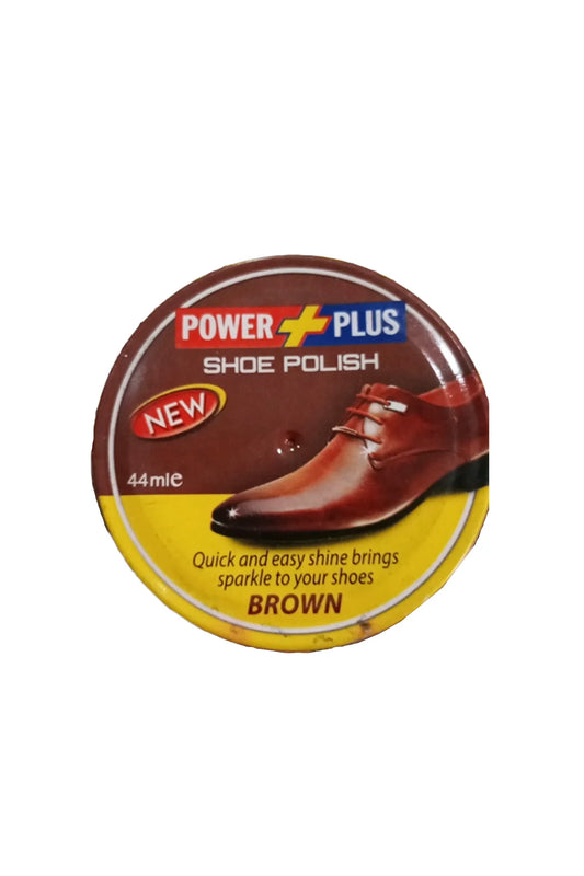 (POWER PLUS) SHOE POLISH BROWN 44ML
