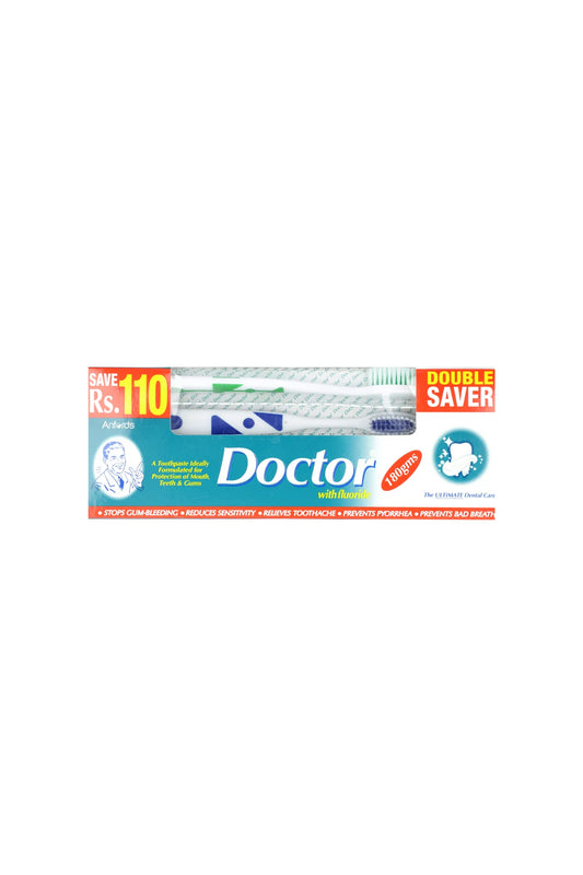 DOCTOR TOOTH PASTE LARGE BRUSH PACK 180GM
