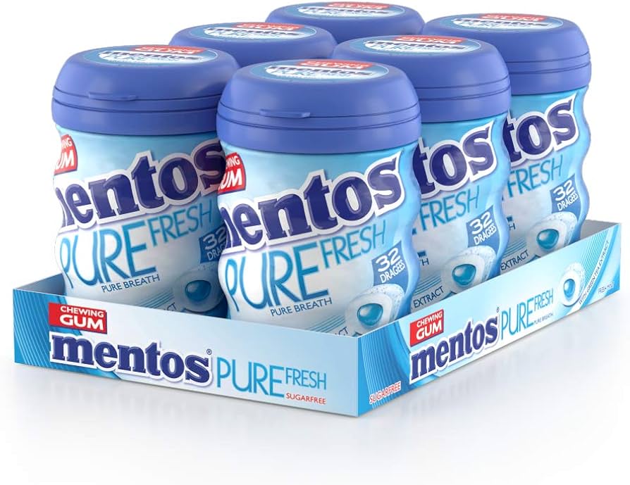 MENTOS PURE FRESH CHEWING GUM 9 PCS