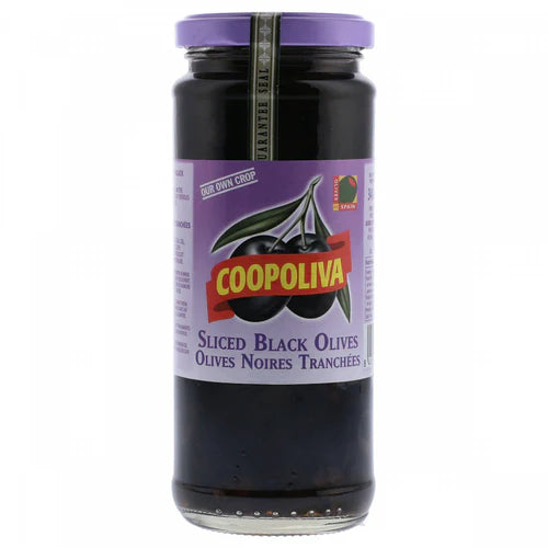 COOPOLIVE SLICED BLACK OLIVES 450G