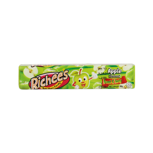 IMP RICHEE APPLE SOFT CHEW CANDY BAR 30GM