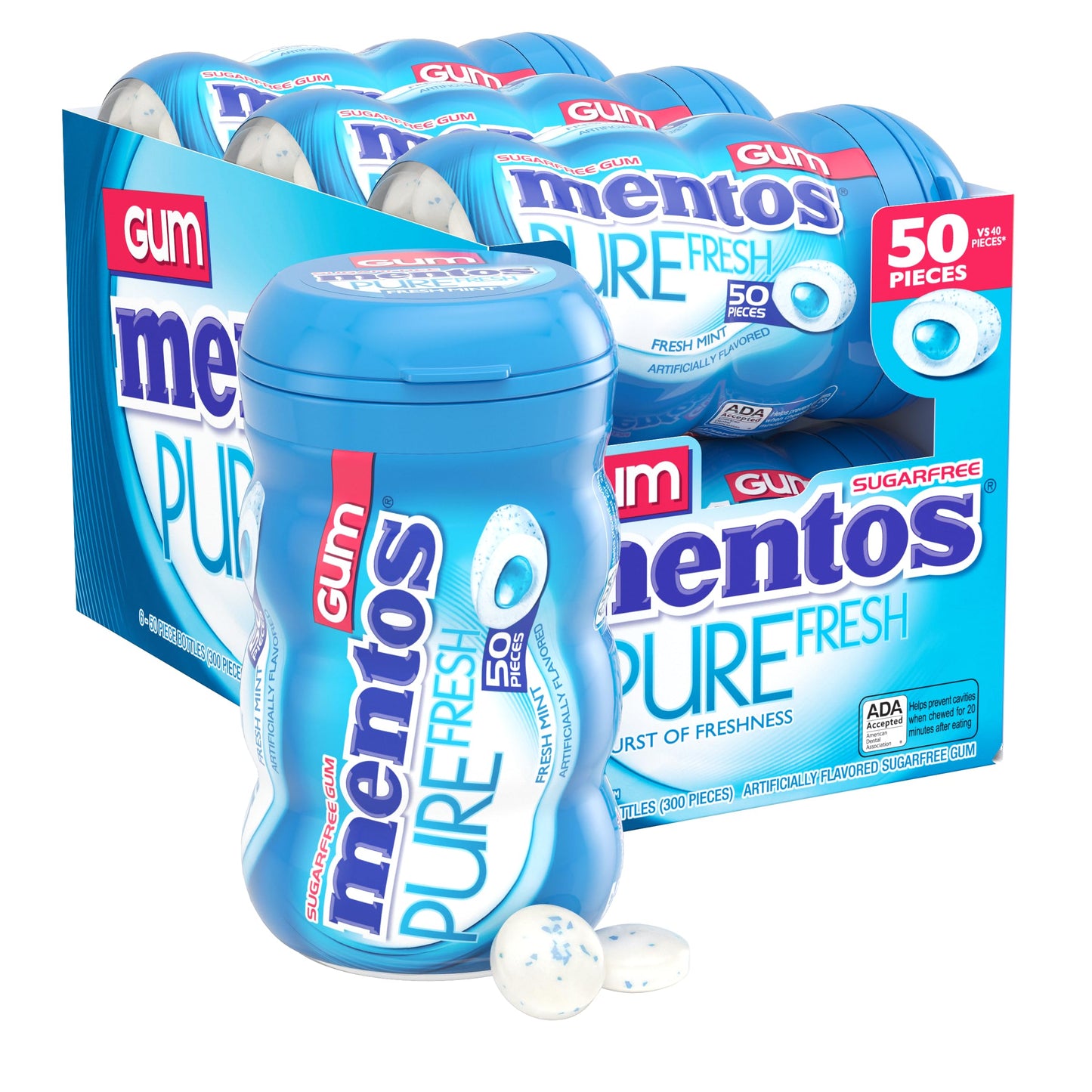 MENTOS PURE FRESH SUGARFREE CHEWING GUM 9 PCS