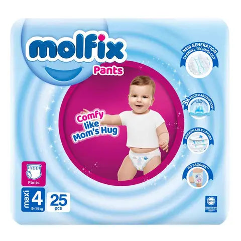 (MOLFIX) PAMPER PANT 3D UV MAXI(4) 25PC
