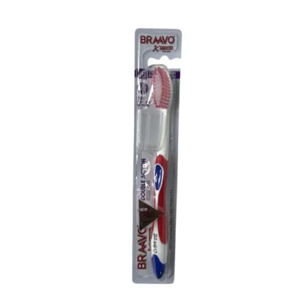 BRAAVO TEETHBRUSH A-805 DOUBLE ACTION SOFT WITH CA