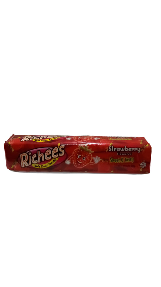 IMP RICHEE'S STRABERRY SOFT CHEW CANDY BAR 30GM