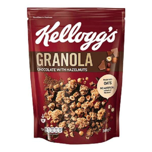 KELLOGGS GRANOLA MIXED CHOCOLATE WITH HAZELNUTS CO