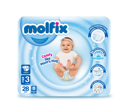 (MOLFIX) PAMPER 3D MIDI(3) TWIN 28PC