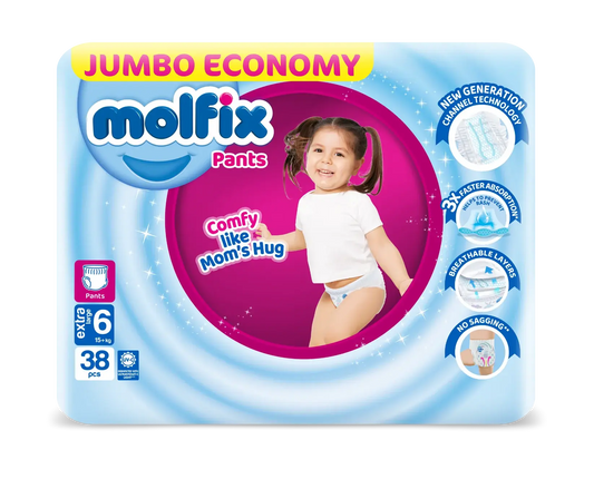 (MOLFIX) PAMPER PANT 3D UV XL(6) 38PC