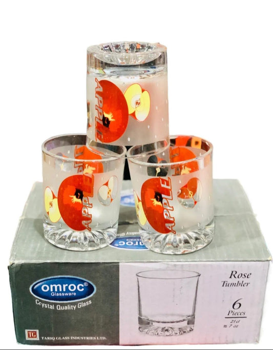 OMROC PRINTED GLASS SET 6 IN 1