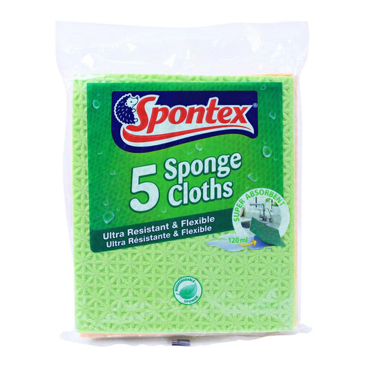 SPONTEX 5 SPONGES CLOTH CLEANING