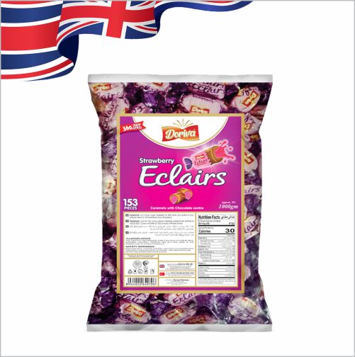 DORIVA 360.UK CELEBRATIONS ECLAIRS STRAWBERRY 110G