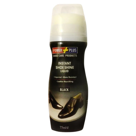 (POWER PLUS) SHOE SHINE BLACK LIQUID 75ML