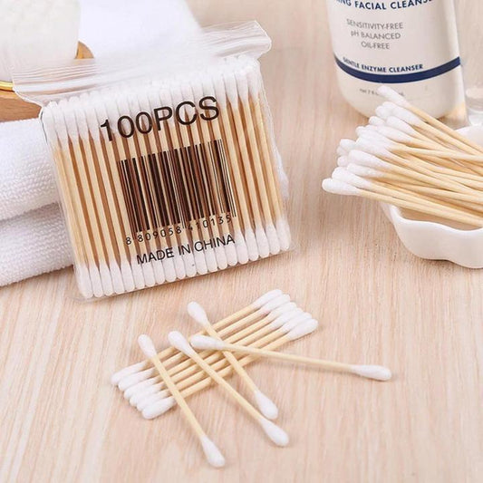 WOODEN COTTON BUDS 100PC PACK