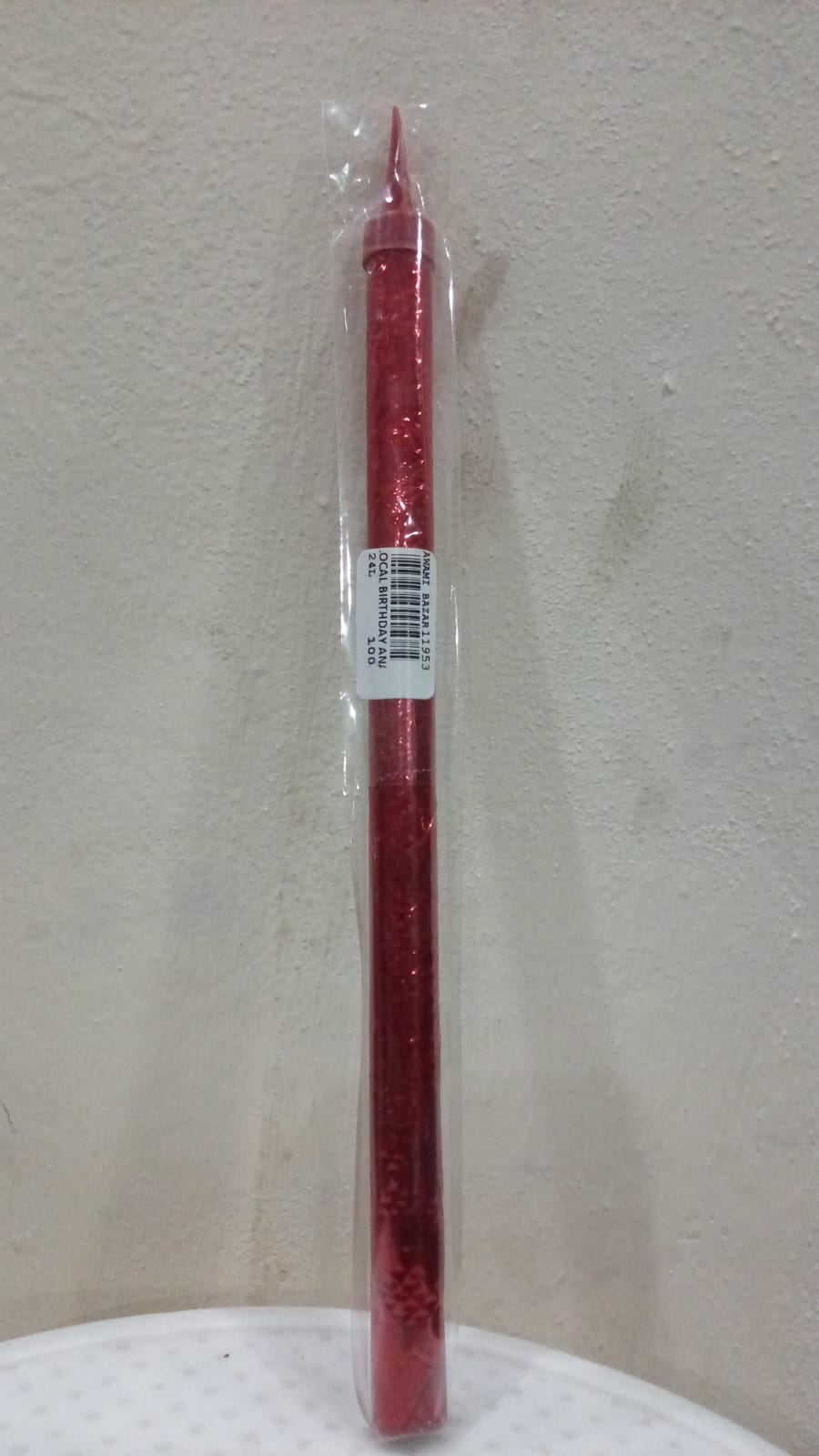 LOCAL BIRTHDAY ANAR CANDLE (RED) JUMBO