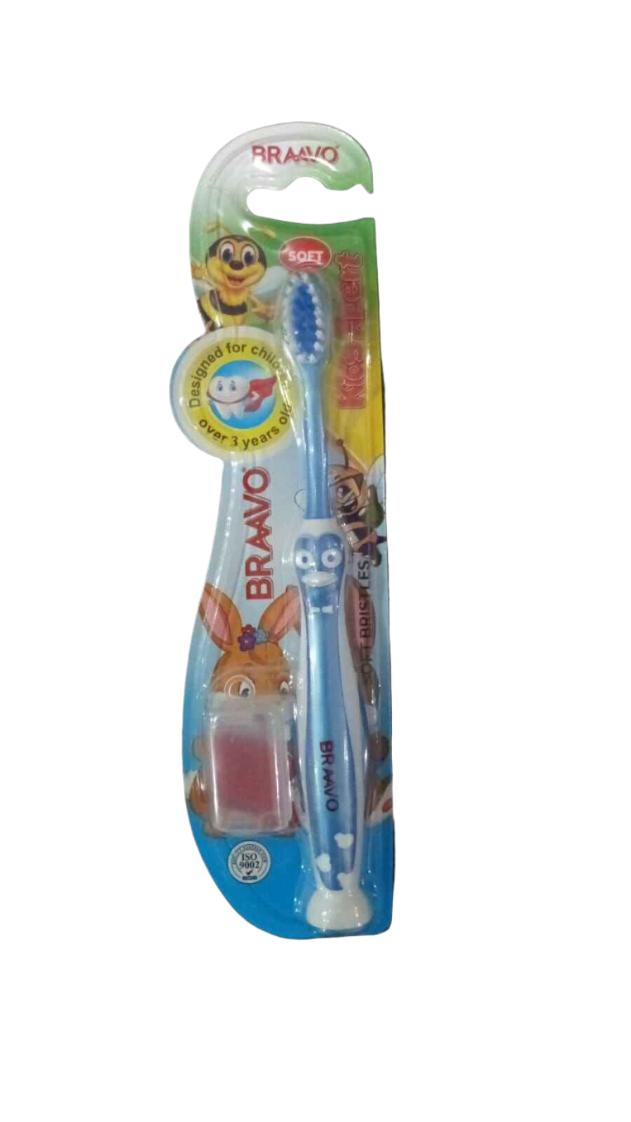 IMP BRAAVO Blue TEETH BRUSH KIDS STAGE-3 SOFT WITH CAP
