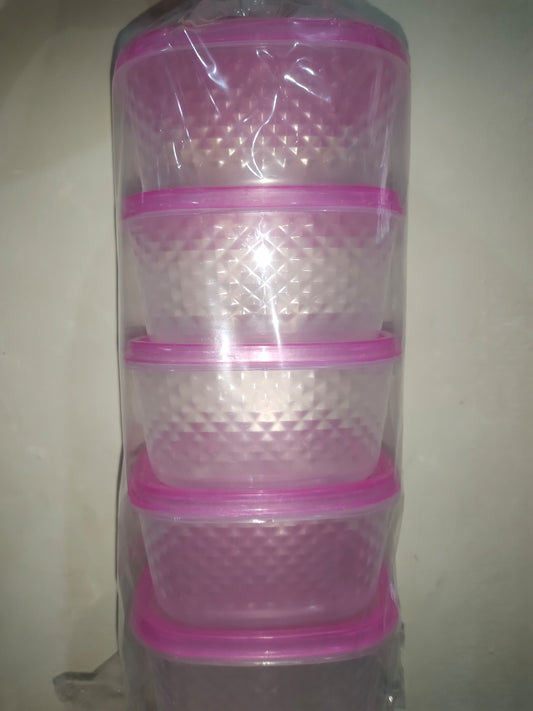 PURE PLASTIC S BOWEL 5IN1 SET ALL