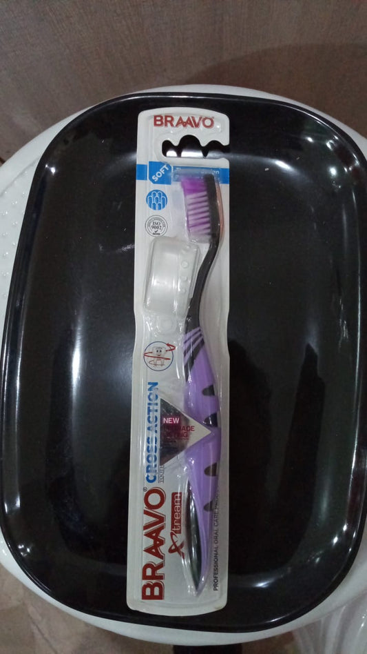 BRAAVO TEETH BRUSH A-800 COMFART CLEAN WITH CAP
