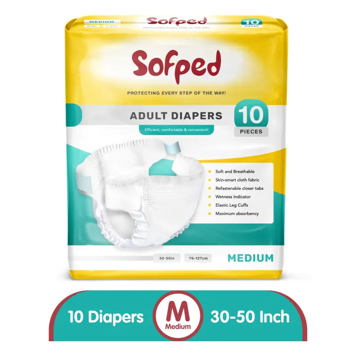 (SOFPED) PAMPER ADULTS MED (10pc)