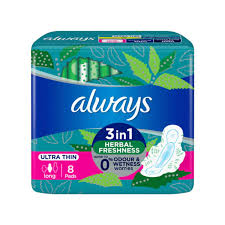 ALWAYS COTTON SOFT PAD HERBAL FRESHNESS 3 IN 1 (MA