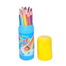 DEER SOFT COLOR PENCILS 12 PCS SMALL