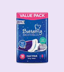 BUTTERFLY PAD XL MAXI THICK VALUE PACK (BREATHABEL)
